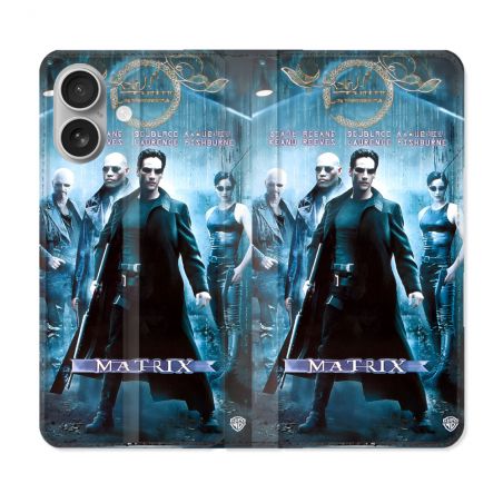 Housse Cuir Portefeuille Pour Iphone 16 Plus Matrix Affiche
