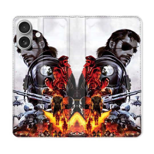Housse Cuir Portefeuille Pour Iphone 16 Plus Metal Gear Solid