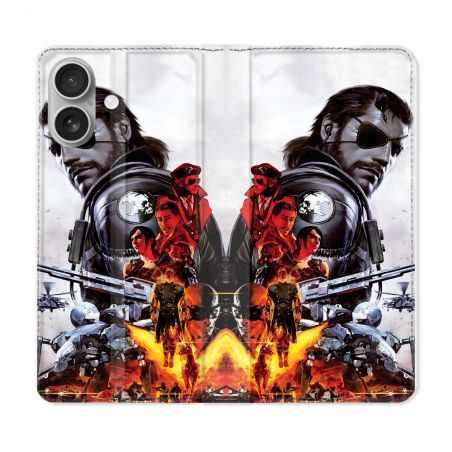 Housse Cuir Portefeuille Pour Iphone 16 Plus Metal Gear Solid
