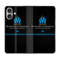 Housse Cuir Portefeuille Pour Iphone 16 Plus Olympique Marseille OM Fier etre Marseillais