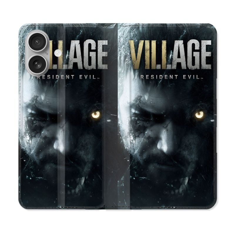 Housse Cuir Portefeuille Pour Iphone 16 Plus Resident Evil