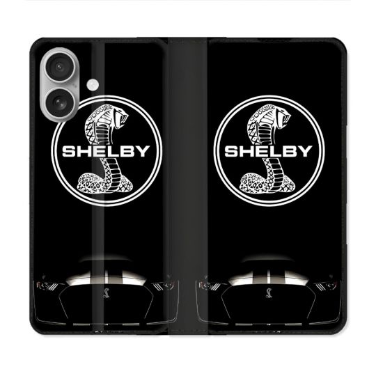 Housse Cuir Portefeuille Pour Iphone 16 Plus Shelby