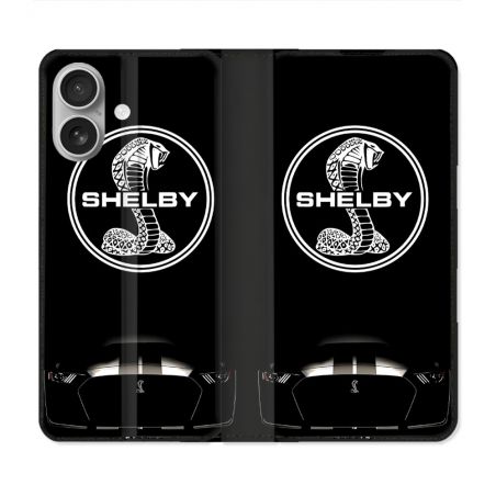 Housse Cuir Portefeuille Pour Iphone 16 Plus Shelby