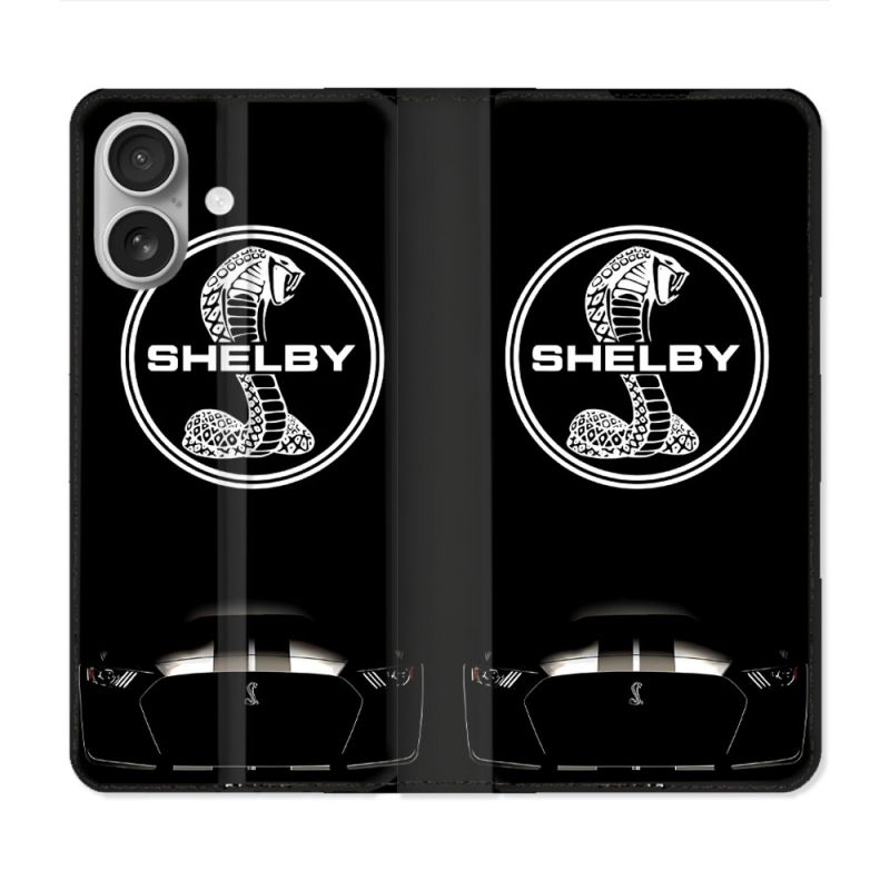 Housse Cuir Portefeuille Pour Iphone 16 Plus Shelby