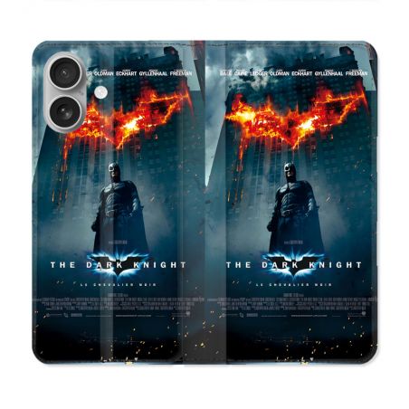 Housse Cuir Portefeuille Pour Iphone 16 Plus The Dark Night