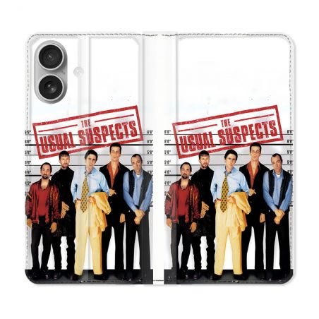 Housse Cuir Portefeuille Pour Iphone 16 Plus The Usual Suspect Affiche