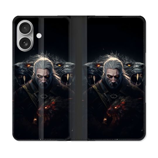 Housse Cuir Portefeuille Pour Iphone 16 Plus The Witcher
