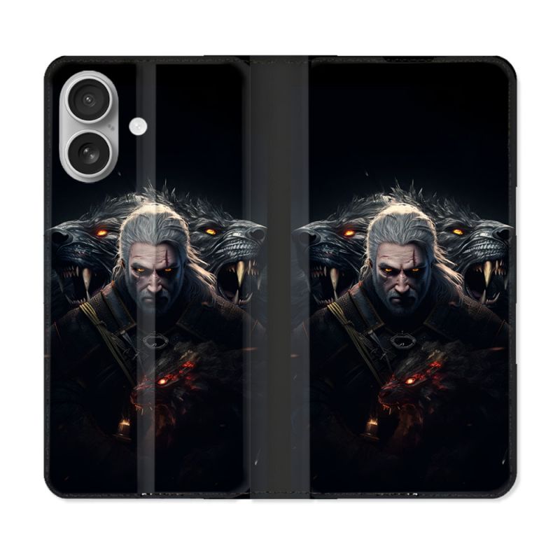 Housse Cuir Portefeuille Pour Iphone 16 Plus The Witcher