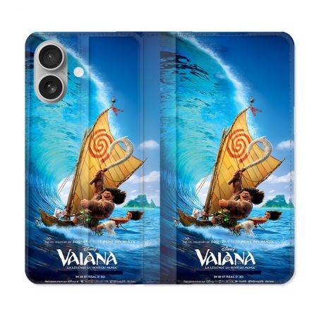 Housse Cuir Portefeuille Pour Iphone 16 Plus Vaiana