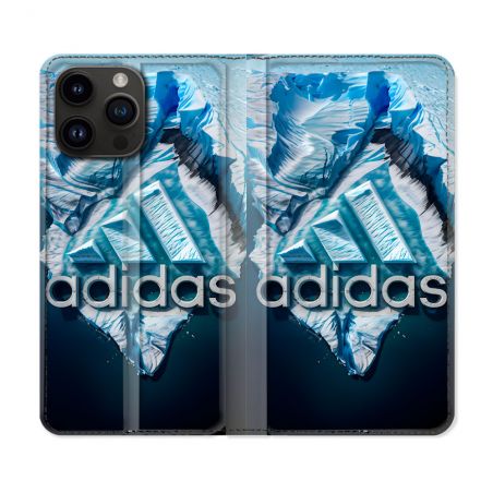 Housse Cuir Portefeuille Pour Iphone 16 Pro Adidas Iceberg