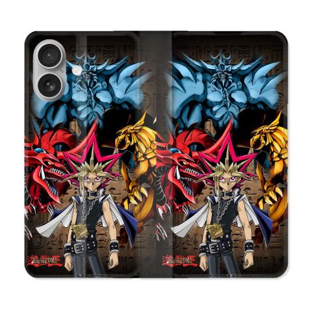 Housse Cuir Portefeuille Pour Iphone 16 Plus Yu Gi Oh