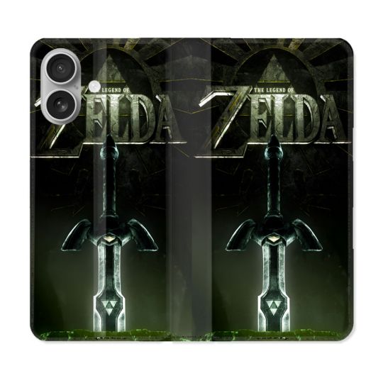 Housse Cuir Portefeuille Pour Iphone 16 Plus Zelda