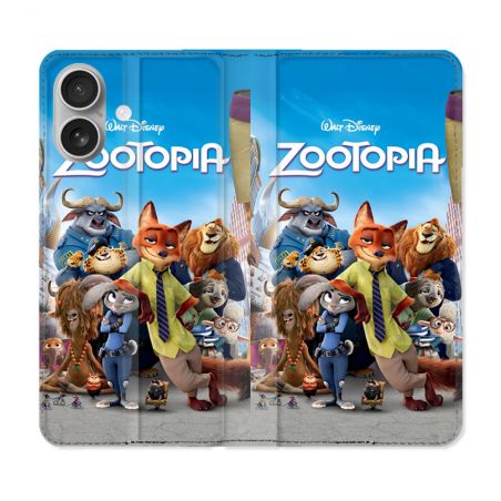 Housse Cuir Portefeuille Pour Iphone 16 Plus Zootopia