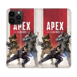 Housse Cuir Portefeuille Pour Iphone 16 Pro Apex