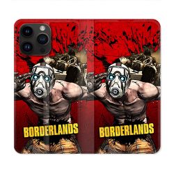 Housse Cuir Portefeuille Pour Iphone 16 Pro Borderland