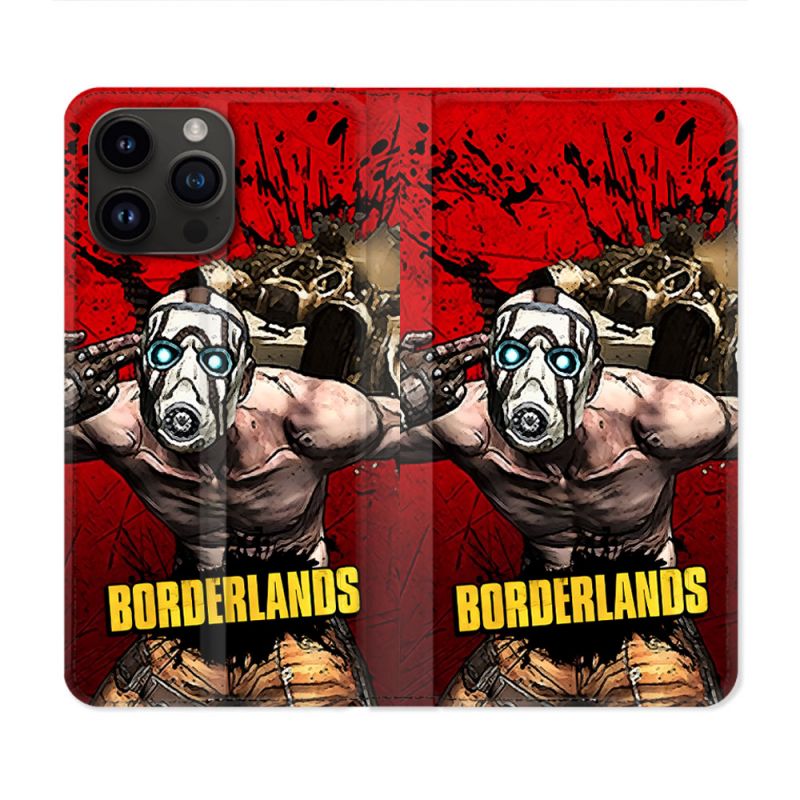 Housse Cuir Portefeuille Pour Iphone 16 Pro Borderland