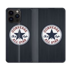 Housse Cuir Portefeuille Pour Iphone 16 Pro Converse