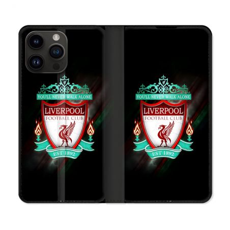 Housse Cuir Portefeuille Pour Iphone 16 Pro Foot Liverpool