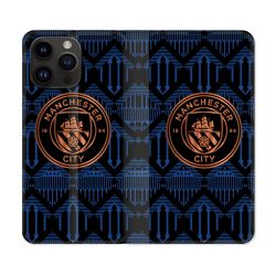 Housse Cuir Portefeuille Pour Iphone 16 Pro Foot Manchester City