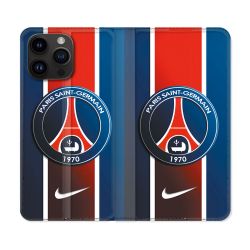 Housse Cuir Portefeuille Pour Iphone 16 Pro Foot PSG 1970