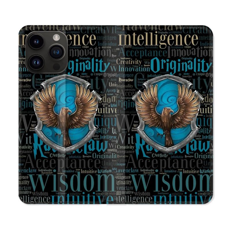 Housse Cuir Portefeuille Pour Iphone 16 Pro Harry Potter Serdaigle
