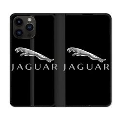 Housse Cuir Portefeuille Pour Iphone 16 Pro Jaguar