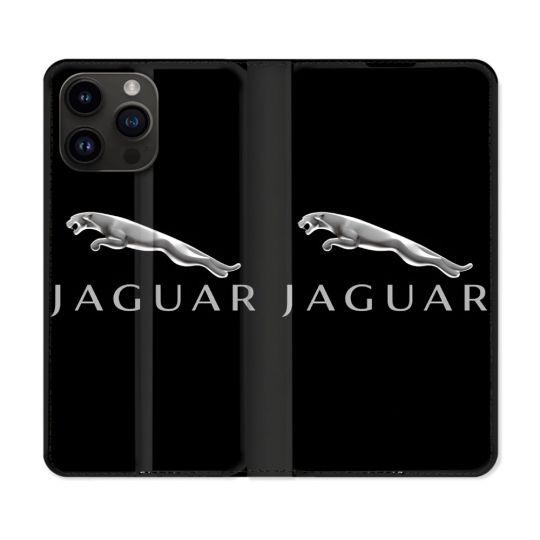 Housse Cuir Portefeuille Pour Iphone 16 Pro Jaguar