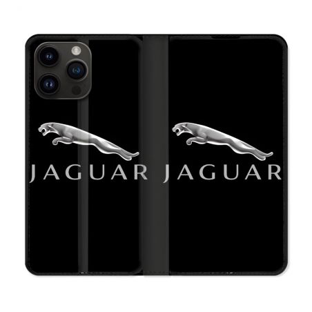 Housse Cuir Portefeuille Pour Iphone 16 Pro Jaguar