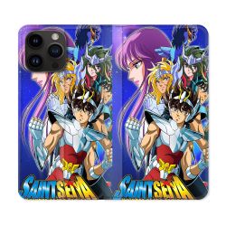 Housse Cuir Portefeuille Pour Iphone 16 Pro Les Chevaliers Du Zodiaque