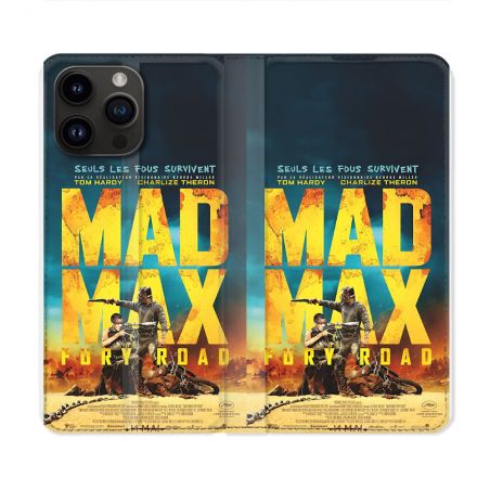 Housse Cuir Portefeuille Pour Iphone 16 Pro Mad Max Affiche