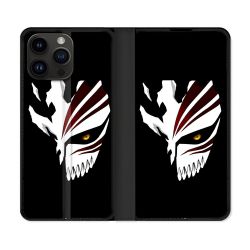 Housse Cuir Portefeuille Pour Iphone 16 Pro Manga Bleach Masque