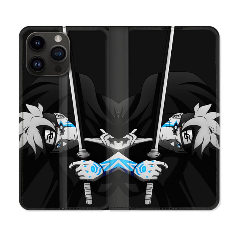 Housse Cuir Portefeuille Pour Iphone 16 Pro Manga Boruto Epée