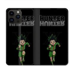 Housse Cuir Portefeuille Pour Iphone 16 Pro Manga Hunter X Hunter Gon