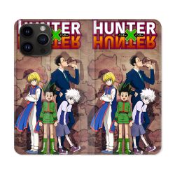 Housse Cuir Portefeuille Pour Iphone 16 Pro Manga Hunter X Hunter Vintage