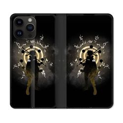 Housse Cuir Portefeuille Pour Iphone 16 Pro Manga Naruto Sage