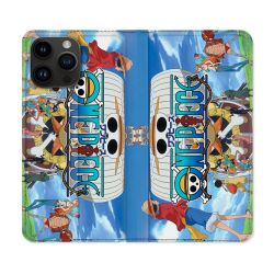 Housse Cuir Portefeuille Pour Iphone 16 Pro Manga One Piece Sunny
