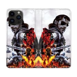 Housse Cuir Portefeuille Pour Iphone 16 Pro Metal Gear Solid