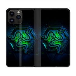 Housse Cuir Portefeuille Pour Iphone 16 Pro Razer