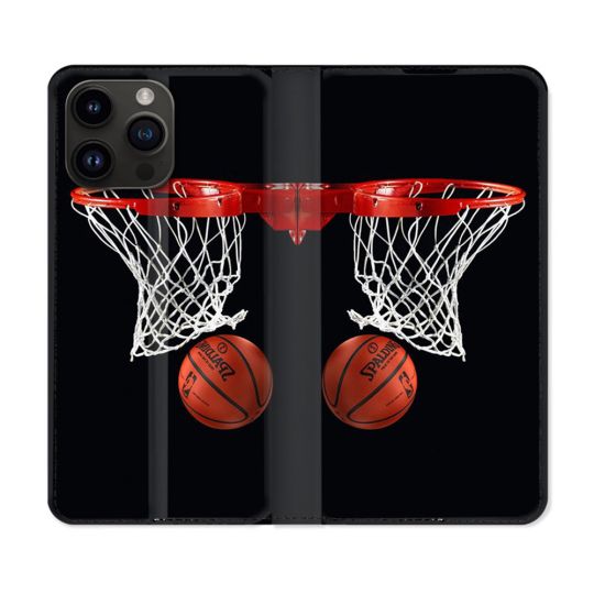 Housse Cuir Portefeuille Pour Iphone 16 Pro Sport Basket Panier