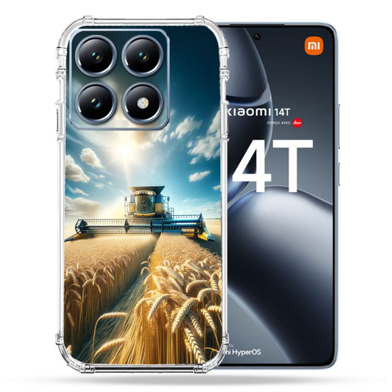Coque Renforcée Pour Xiaomi 14T Pro Agriculture Moissonneuse Blé