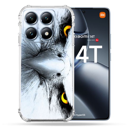 Coque Renforcée Pour Xiaomi 14T Pro Animal Aigle Royal Blanc