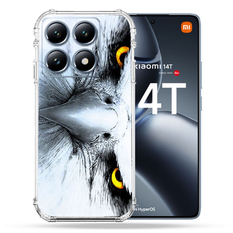 Coque Renforcée Pour Xiaomi 14T Pro Animal Aigle Royal Blanc