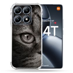Coque Renforcée Pour Xiaomi 14T Pro Animal Chat Gris