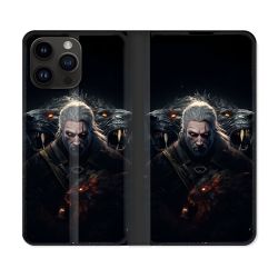 Housse Cuir Portefeuille Pour Iphone 16 Pro The Witcher
