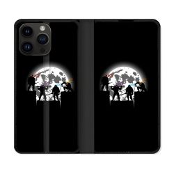 Housse Cuir Portefeuille Pour Iphone 16 Pro Tortue Ninja Ombre