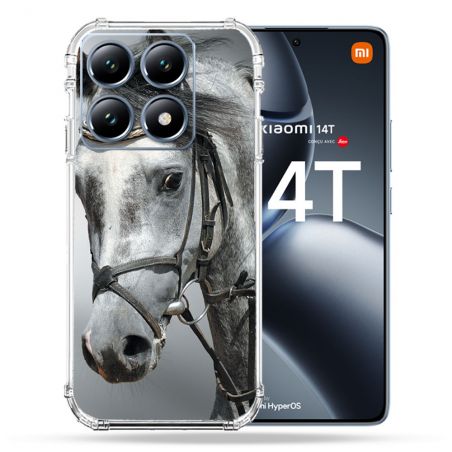 Coque Renforcée Pour Xiaomi 14T Pro Animal Cheval Blanc