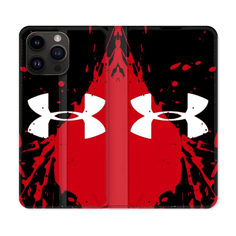 Housse Cuir Portefeuille Pour Iphone 16 Pro Under Armour