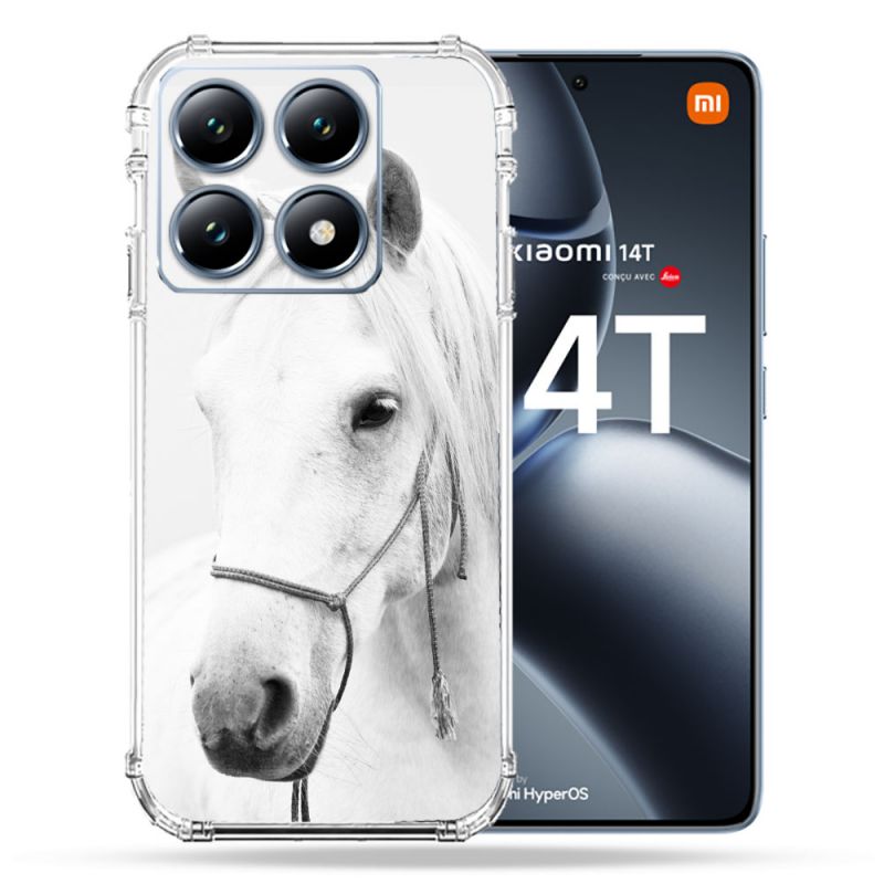 Coque Renforcée Pour Xiaomi 14T Pro Animal Cheval Cristal