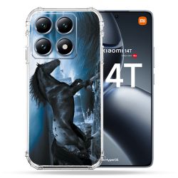 Coque Renforcée Pour Xiaomi 14T Pro Animal Cheval Noir