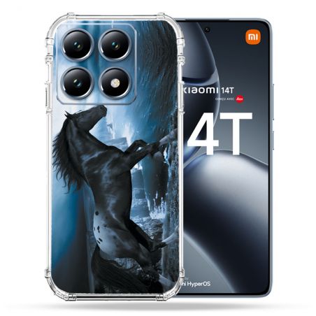 Coque Renforcée Pour Xiaomi 14T Pro Animal Cheval Noir